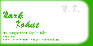 mark kohut business card