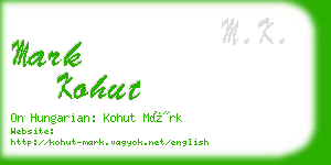 mark kohut business card